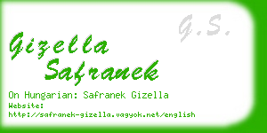 gizella safranek business card